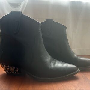 Isabel Marant Black Ankle Boots with Studded Heels